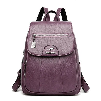 SAC À DOS CUIR - MENTA - CARLYTA