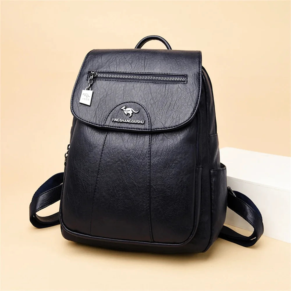 SAC À DOS CUIR - MENTA - CARLYTA