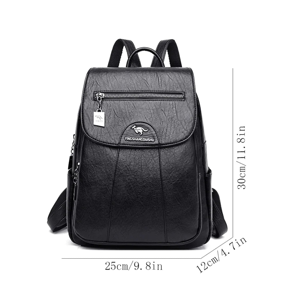 SAC À DOS CUIR - MENTA - CARLYTA
