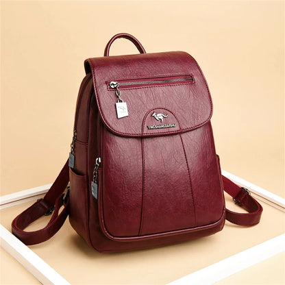 SAC À DOS CUIR - MENTA - CARLYTA