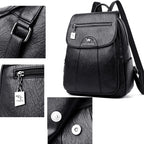 SAC À DOS CUIR - MENTA - CARLYTA