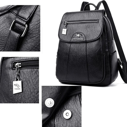 SAC À DOS CUIR - MENTA - CARLYTA