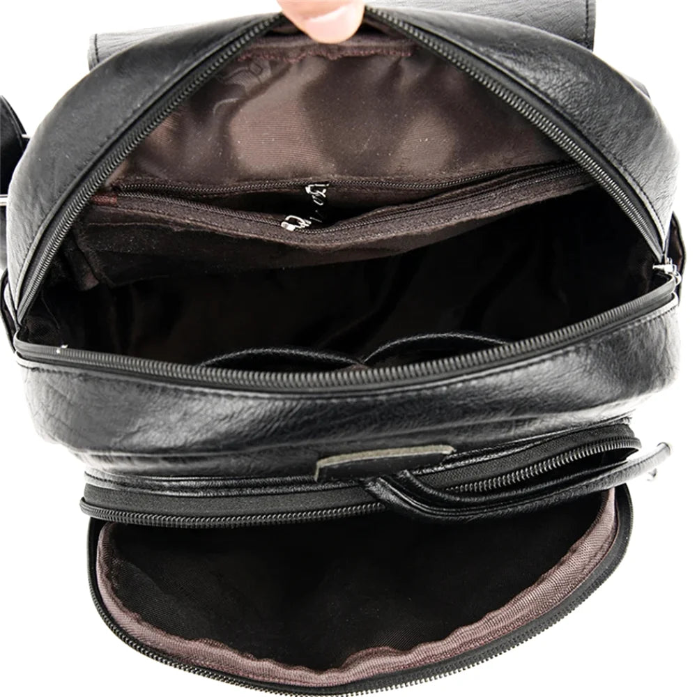 SAC À DOS CUIR - MENTA - CARLYTA