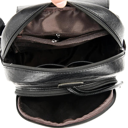 SAC À DOS CUIR - MENTA - CARLYTA