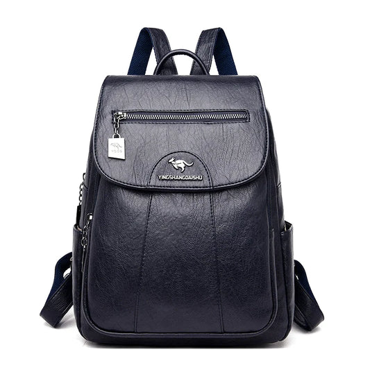 SAC À DOS CUIR - MENTA - CARLYTA