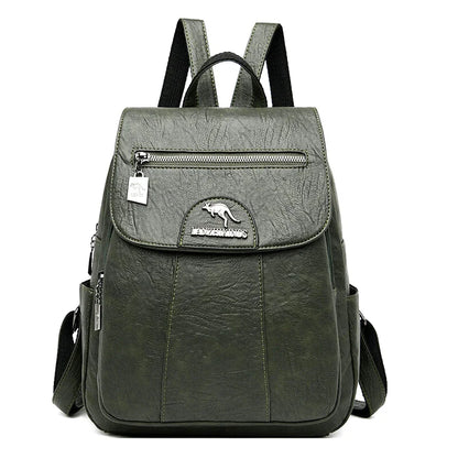 SAC À DOS CUIR - MENTA - CARLYTA