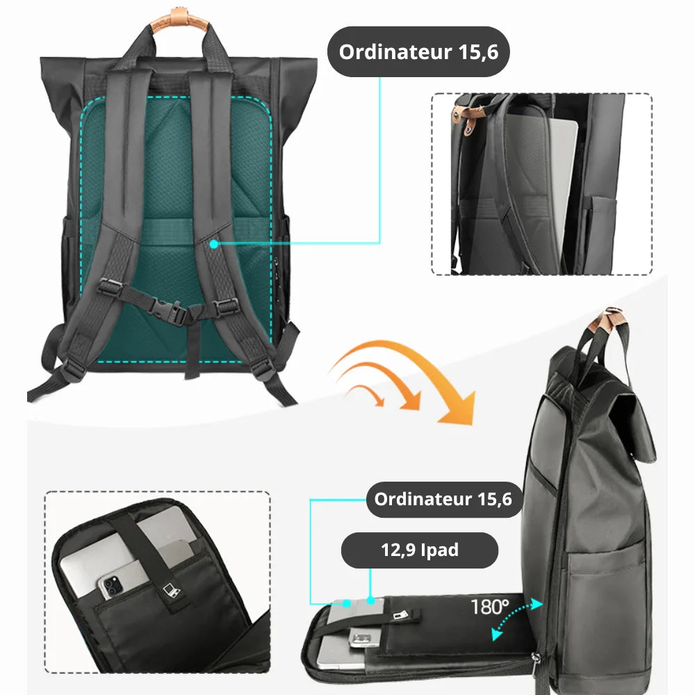 SAC À DOS ROLL TOP - KEYER - CARLYTA